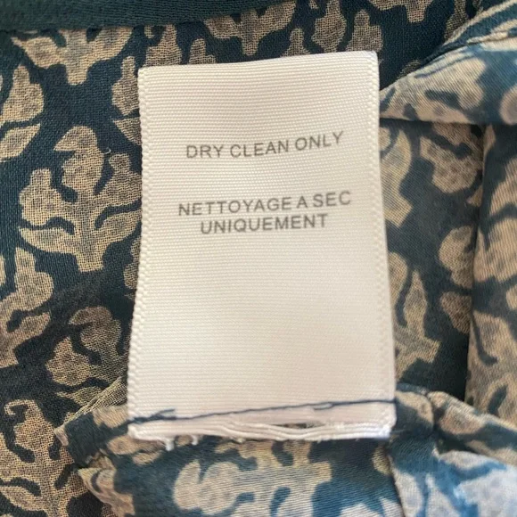 Joie Elegant Silk Blue Floral Women's Top M - Picture 9 of 10